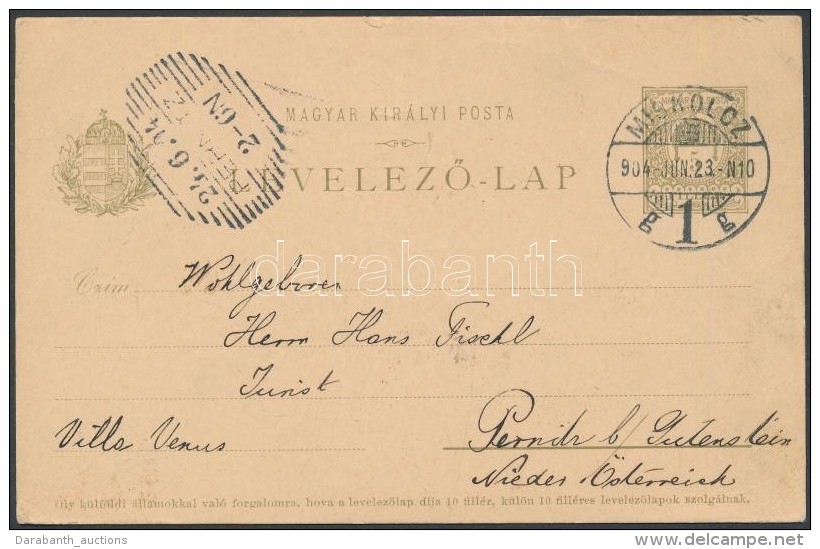 1904 Díjjegyes LevelezÅ‘lap Fordított Vízjellel / PS-card With Inverted Watermark - Otros & Sin Clasificación