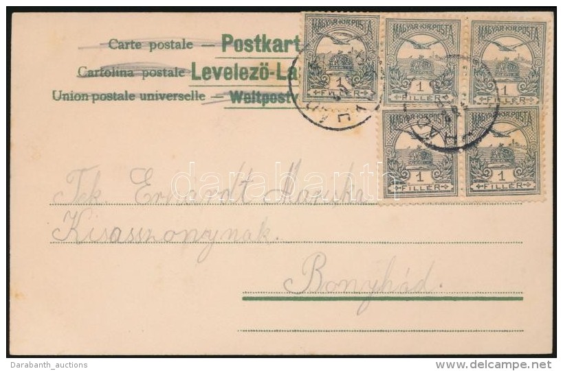 1900 Képeslap 5x1f Bérmentesítéssel ,,BONYHÁD' - Otros & Sin Clasificación