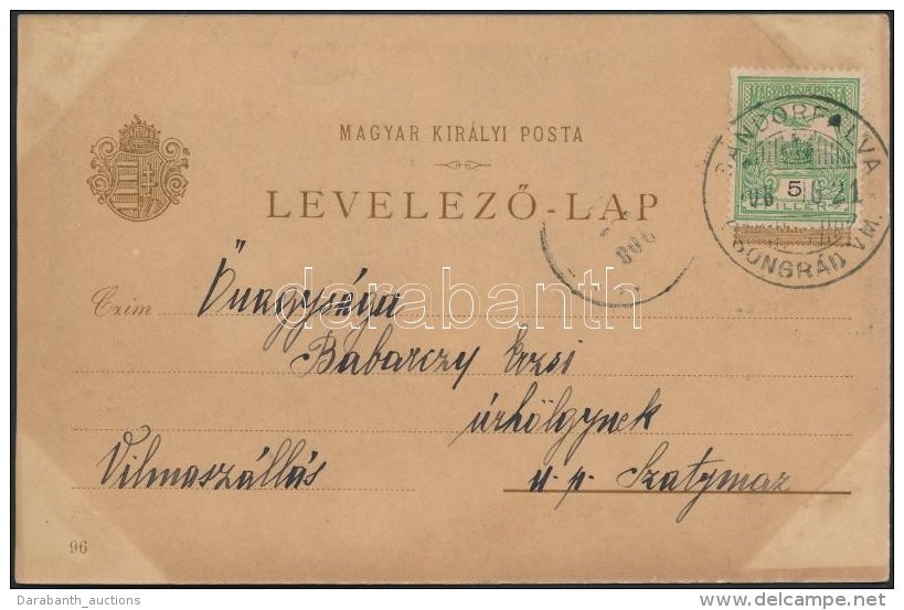 1908 2kr Díjjegyes Millenniumi Képeslap 5f Turul Bélyeggel Felülragasztva /  2kr PS-card... - Andere & Zonder Classificatie