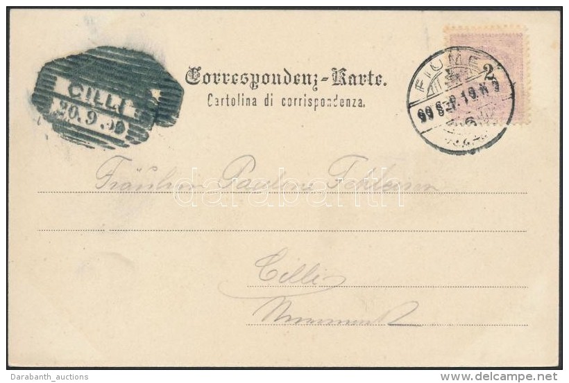 1899 Fiume Képeslap 2kr Bérmentesítéssel 'FIUME' - Cilli - Other & Unclassified