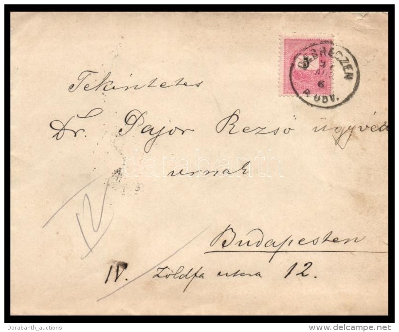 1897 Levél 'DEBRECZEN P. UDV' Bélyegzéssel - Autres & Non Classés