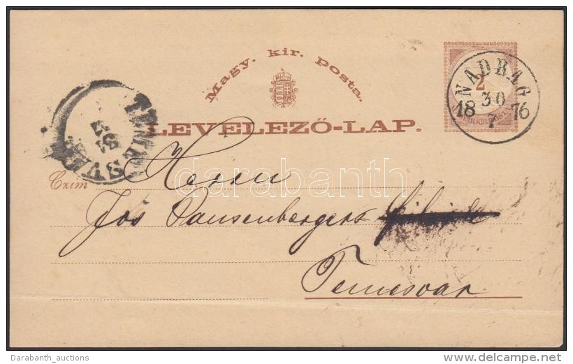 1876 Díjjegyes LevelezÅ‘lap / PS-card 'NADRAG' - 'TEMESVAR' - Autres & Non Classés