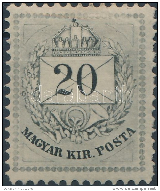 * 1874 20kr Szürke (150.000) / Mi 19 A (betapadás / Gum Disturbance) - Autres & Non Classés