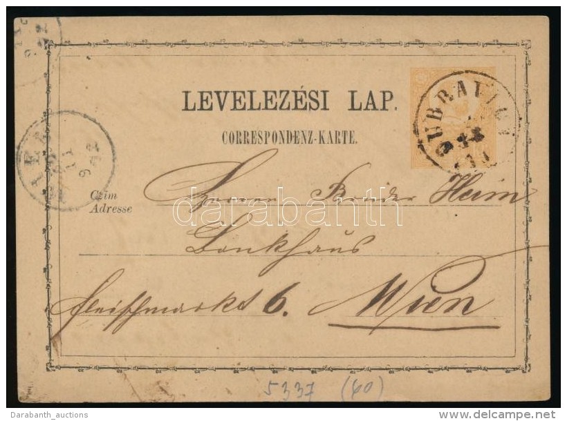 1872 Díjjegyes LevelezÅ‘lap 'DUBRAVICA' (Gudlin R!) - Other & Unclassified