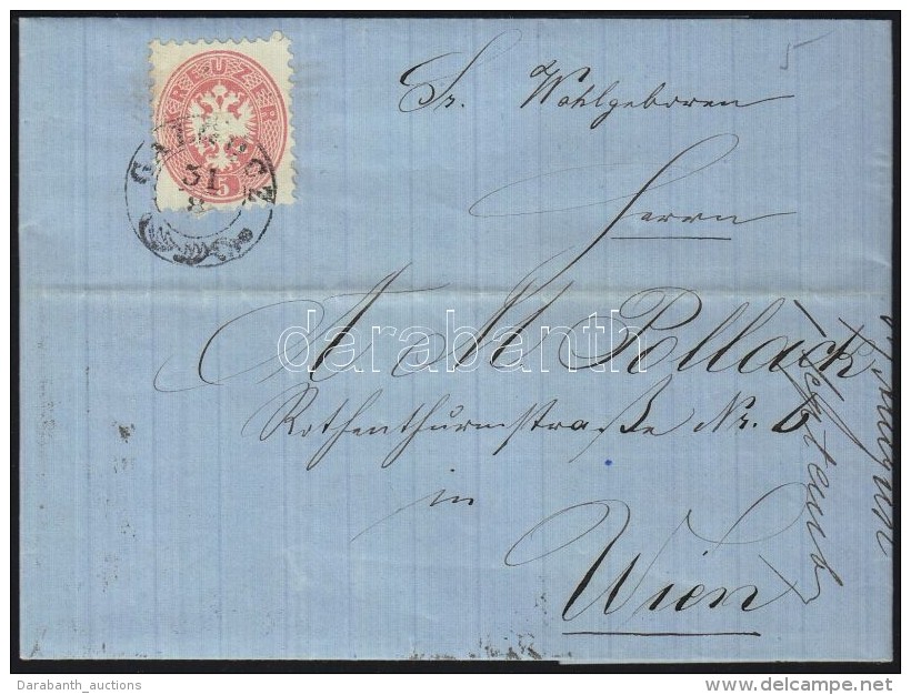 1866 5kr Levélen / On Cover 'GALGÓCZ' - Wien - Sonstige & Ohne Zuordnung