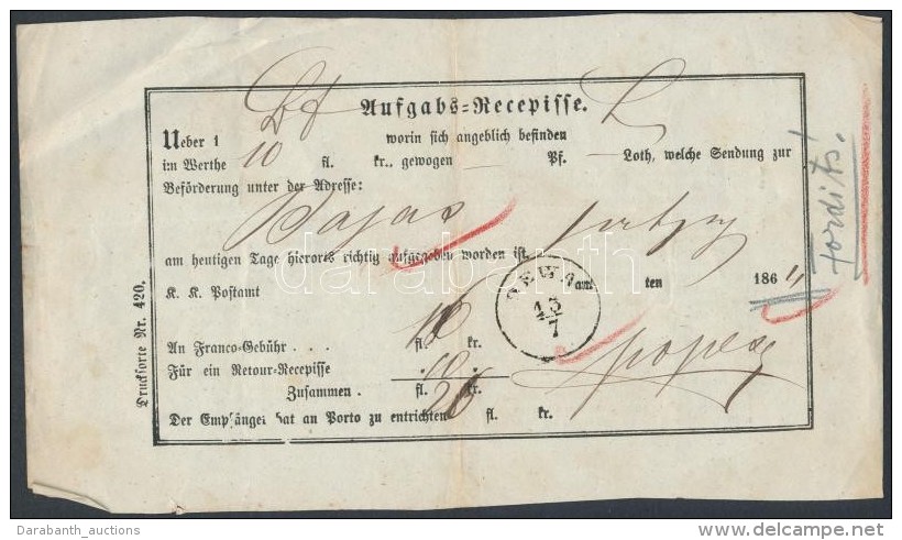 1864 Feladóvevény ,,DEWA' - Other & Unclassified