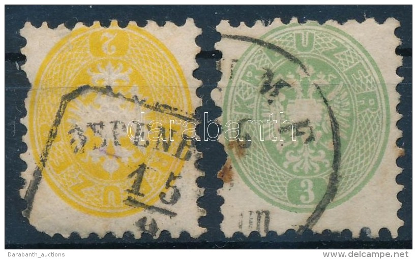 O 1864 2kr (sérült) + 3kr - Other & Unclassified