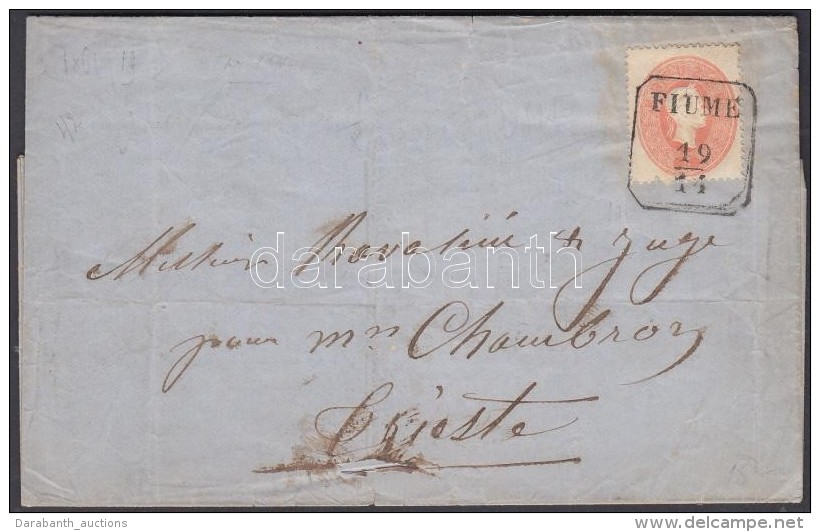 ~1861 5kr Levélen 'FIUME' - 'TRIEST' - Other & Unclassified