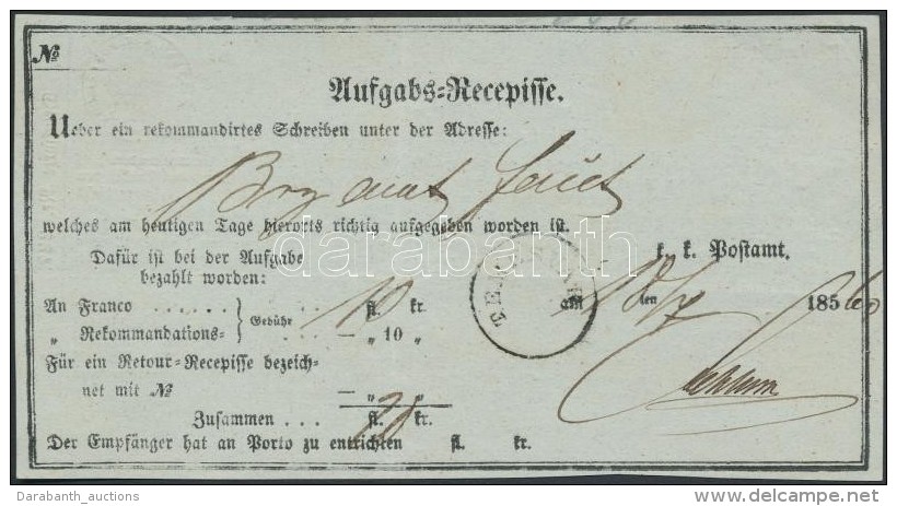 1860 Aufgabs-Recepisse ,,TEMESVÁR' - Andere & Zonder Classificatie