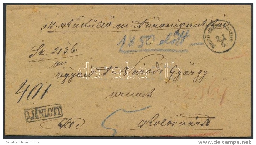 ~1860 Ajánlott Ex Offo ,,DICSÅ SZENT-MÁRTON' - Kolosvár - Otros & Sin Clasificación