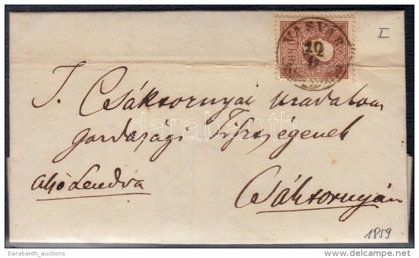 1859 10kr I. Távolsági Levélen (teljes Tartalommal) 'VASVÁR' - 'KÖRMEND' -... - Autres & Non Classés