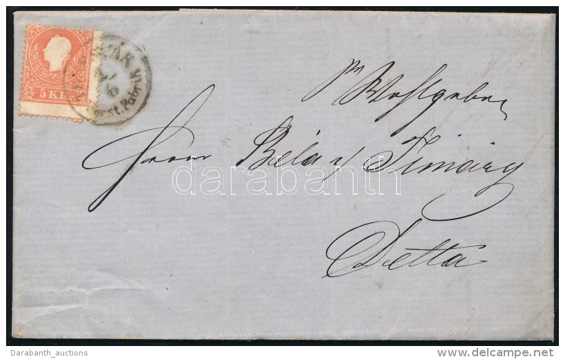 1859 Képbe Fogazott 5kr II. Levélen / With Shifted Perforation On Cover 'TEMESVAR Vorst. Fabrik.' -... - Otros & Sin Clasificación