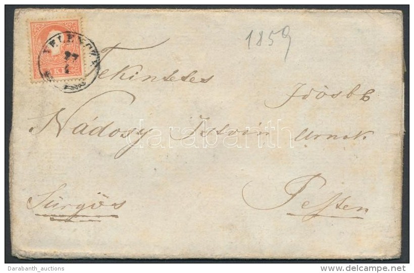 1859 5kr Levélen ,,VELENCZE' - ,,PESTH' - Sonstige & Ohne Zuordnung