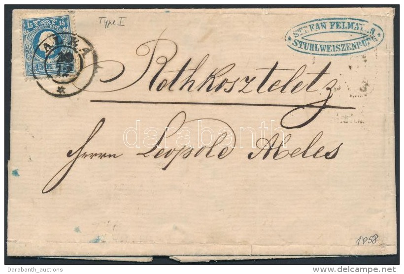 1858 15kr I. Levélen Teljes Tartalommal / On Cover With Full Content 'ALBA' - 'WIEN' - 'PRAG' - Andere & Zonder Classificatie