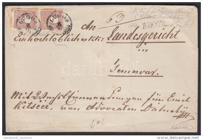 1858 2x5kr II. + 2x10kr II. Ajánlott Levélen / On Registered Cover 'LUGOS' - 'TEMESVAR'. Signed:... - Andere & Zonder Classificatie