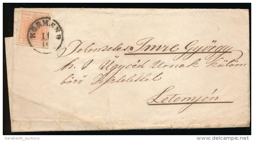 ~1855 3kr Levélen 'KÖRMEND' - 'LETENYE' - 'A.LENDVA' - Andere & Zonder Classificatie