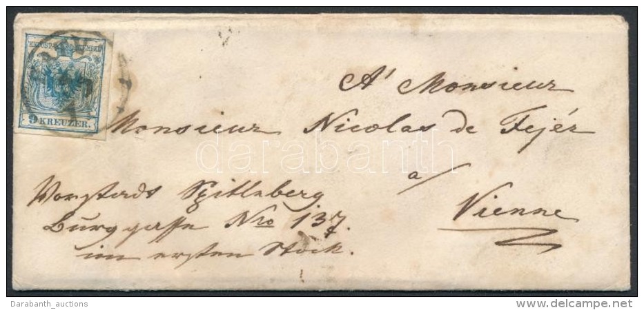 1854 9kr Levélen 'HATVAN' - 'PESTH' - 'WIEN' - Other & Unclassified