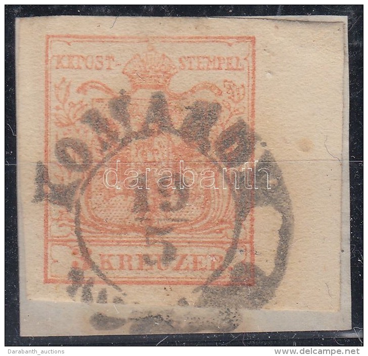 1850 3kr MP III Szép / óriási Szélekkel, ívszéllel / Margin Piece... - Otros & Sin Clasificación