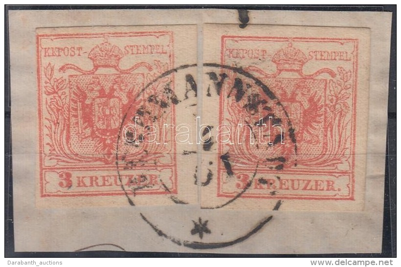 1850 2 X 3kr MP III Teljes / óriási Szélekkel 'HERRMANNSTADT' - Otros & Sin Clasificación