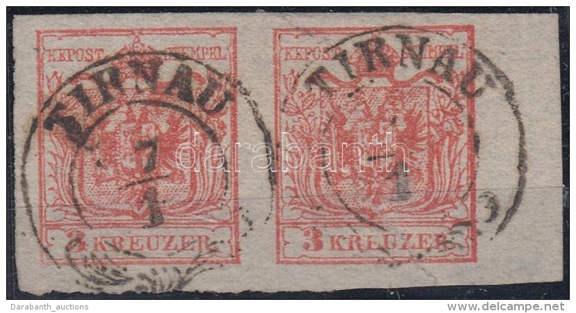 O 1850 3kr Pár /  Pair HP III Szép / óriási Szélekkel, ívszéllel,... - Autres & Non Classés