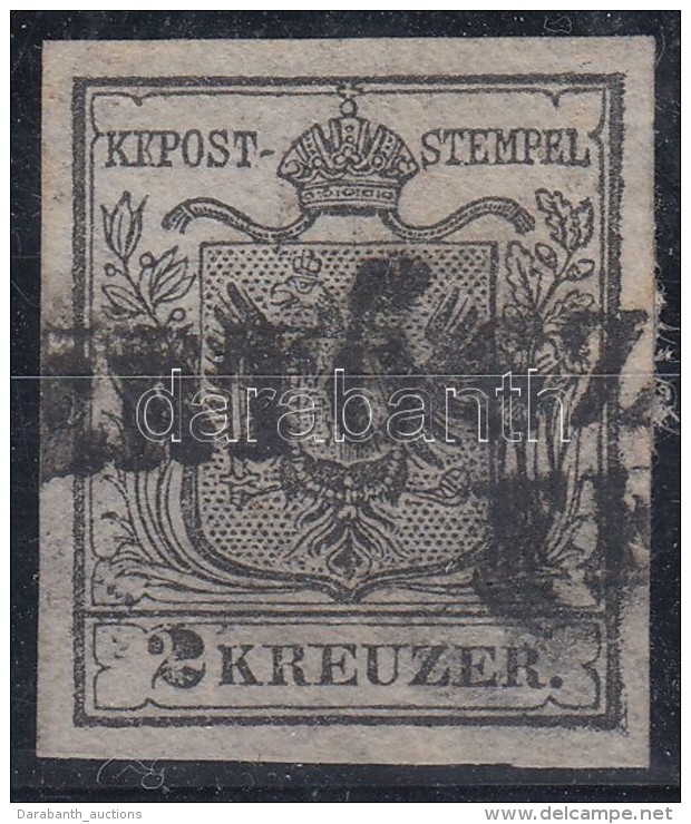 O 1850 2kr Fekete / Black HP I. Szép Szélekkel '(F)ERTÅ SZ(ENT MIKLÓS)' (Gudlin 500p) (kis... - Other & Unclassified