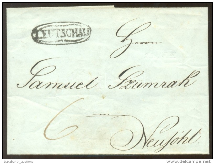 1845 Portós Levél (tartalommal) 'LEUTSCHAU' - Neusohl - Autres & Non Classés
