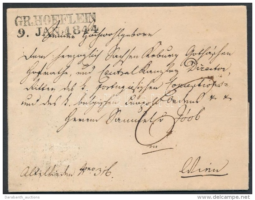 1844 Portós Levél / Cover With Postage Due 'GR.HOEFLEIN' - 'WIEN' - Autres & Non Classés