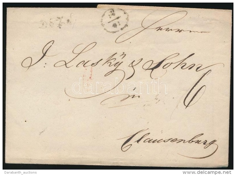 ~1840 Portós Levél / Unpaid Cover 'DEZS' - Clausenburg - Autres & Non Classés