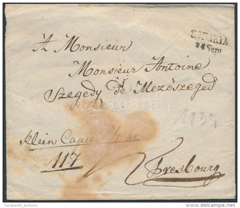 1839 Levél 'SABARIA' - Autres & Non Classés