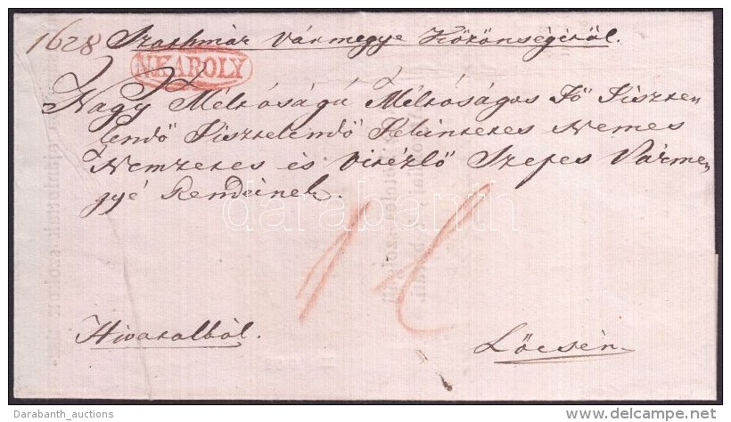 Ca 1835 Ex Offo, Piros / Red 'N.KAROLY' - LÅ‘cse - Sonstige & Ohne Zuordnung