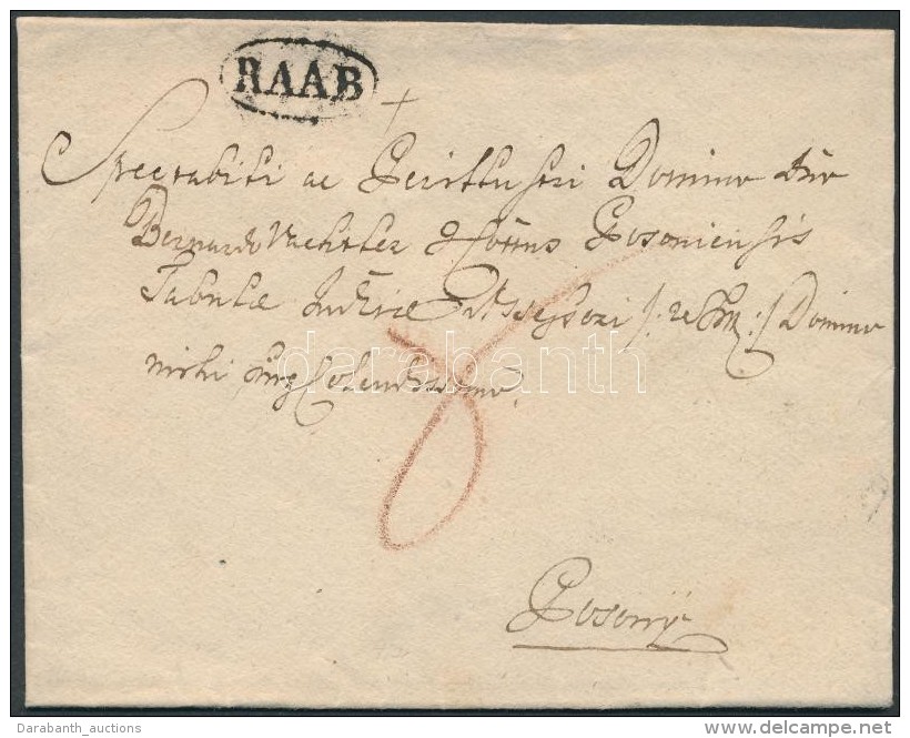 Ca 1830 Levél 8kr Portóval / Cover With Postage Due 'RAAB' - Pozsony - Other & Unclassified