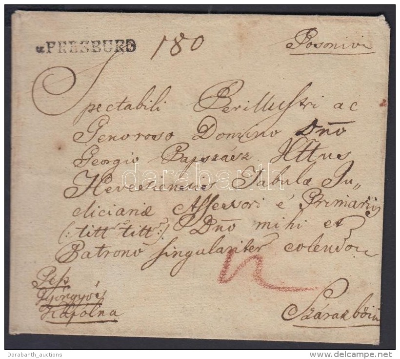 ~1825 Portós Levél 'v.PRESSBURG' - Other & Unclassified