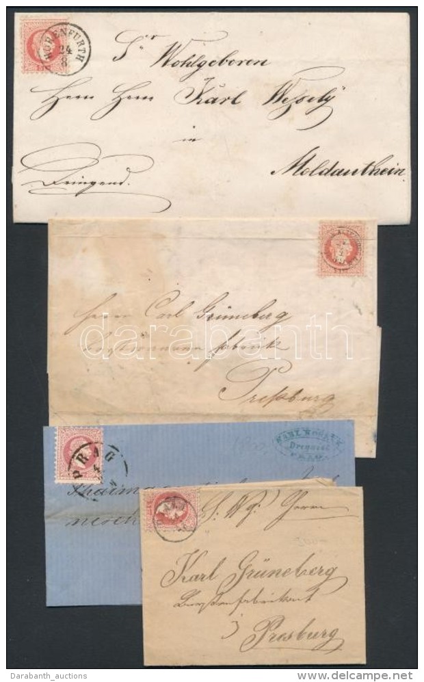 Ausztria 1867 4 Db Levél 5kr Bérmentesítéssel - Autres & Non Classés