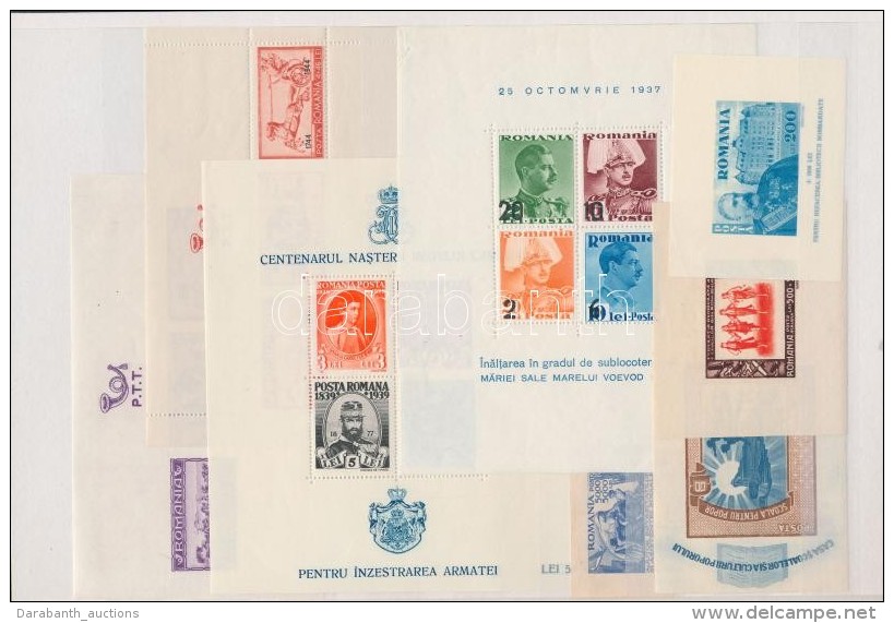 ** * Románia 1937-1947 8 Db Blokk Berakólapon - Other & Unclassified