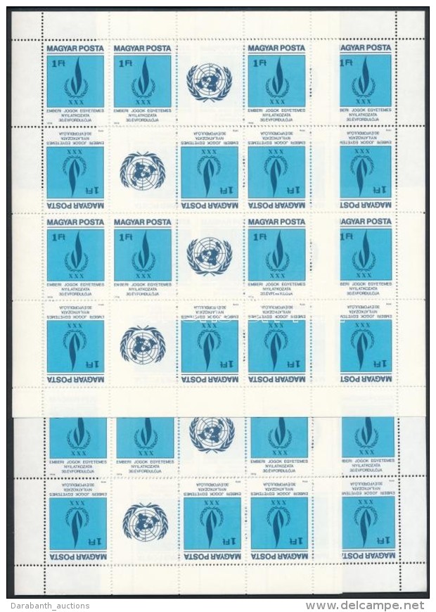 ** 1979 Emberi Jogok 4 Db Kisív (12.000) - Other & Unclassified