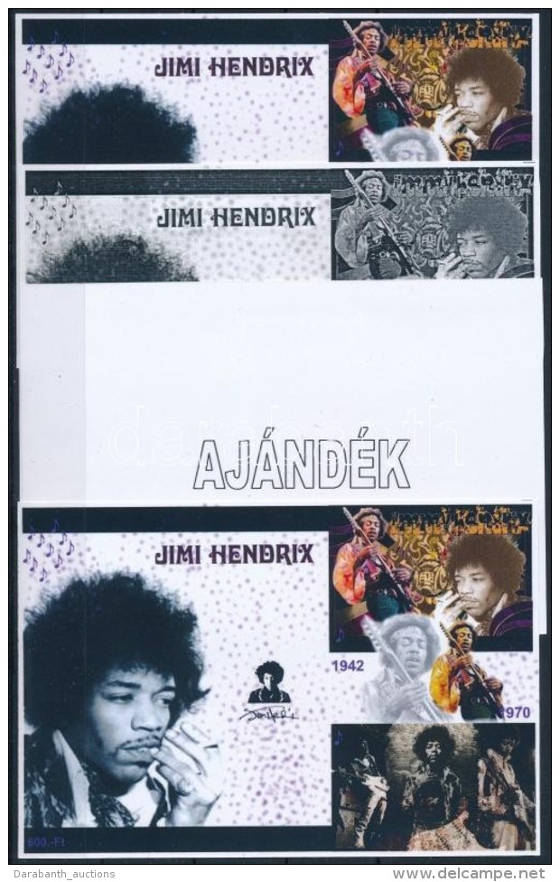 ** 2012/24 Jimi Hendrix 4 Db-os Emlékív Garnitúra (28.000) - Autres & Non Classés