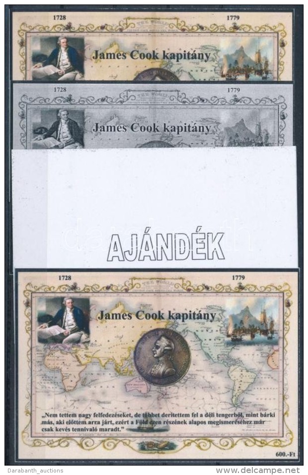 ** 2014/4 James Cook 4 Db-os Emlékív Garnitúra (28.000) - Andere & Zonder Classificatie