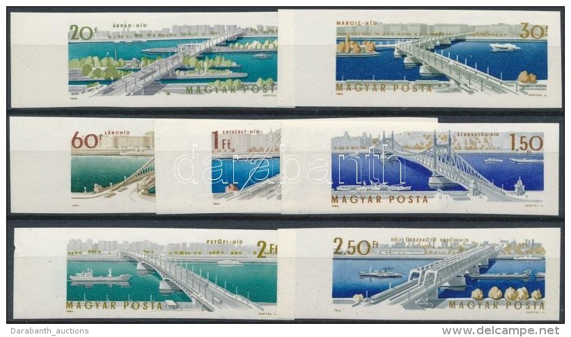 * 1964 Budapest Hídjai Vágott ívszéli Sor (**6.000) - Autres & Non Classés