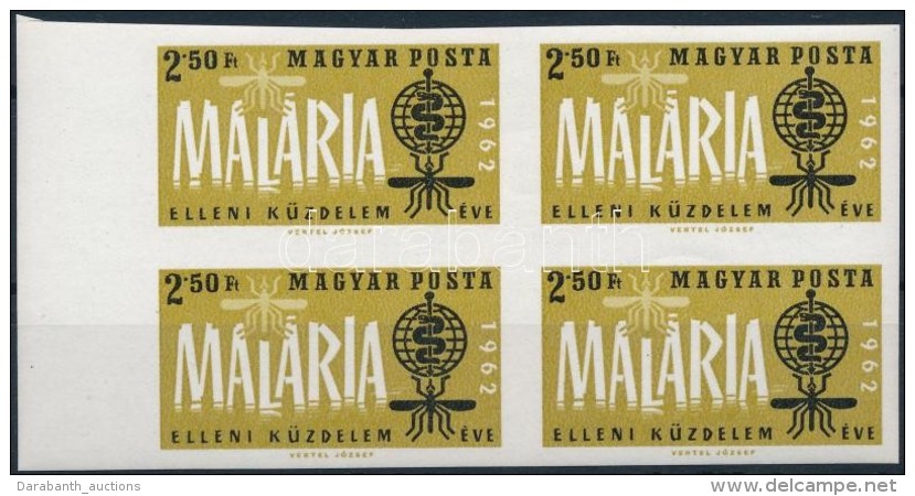 ** 1962 A Malária Elleni Küzdelem éve (I.) Vágott ívszéli... - Andere & Zonder Classificatie