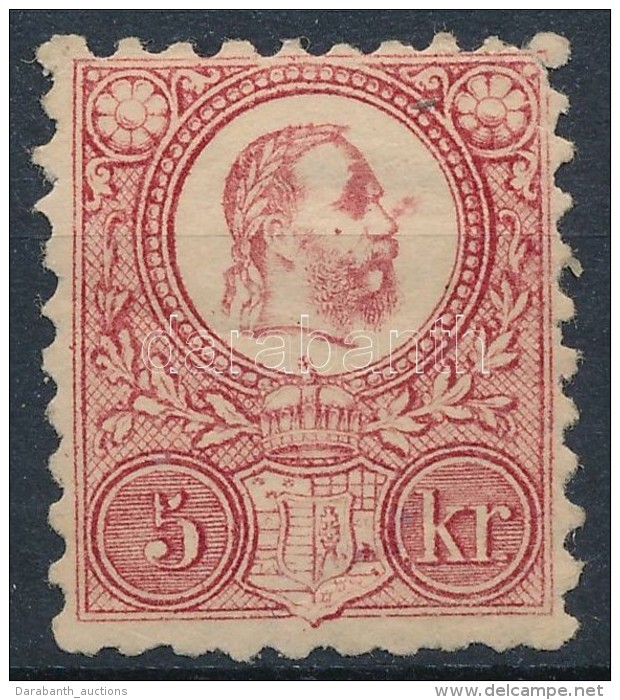 * 1871 Réznyomat 5kr Festékfoltos Fej (25.000+++) (törések / Creases) - Other & Unclassified