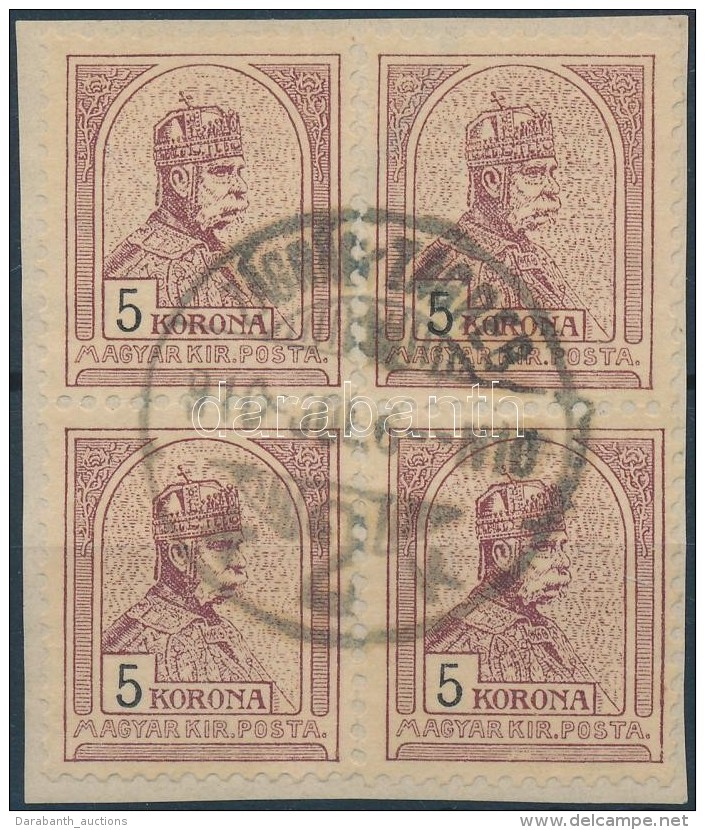 1900 Turul 5K (részben Elvált) Négyestömb / Mi 70 (partly Aparted) Block Of 4... - Autres & Non Classés