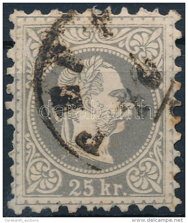 O 1867 25kr Szürkésibolya 'PEST' (55.000) (rövid Fog / Short Perf.) - Other & Unclassified