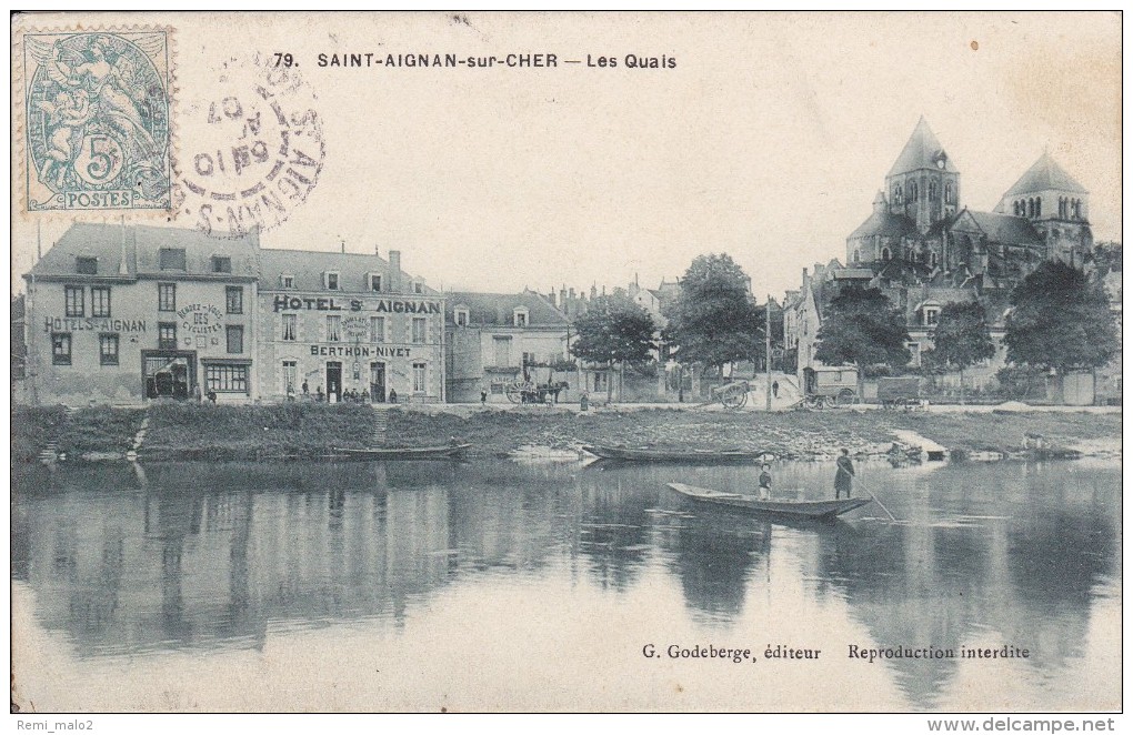 CARTE POSTALE     SAINT AIGNAN Sur CHER 41   Les Quais - Saint Aignan