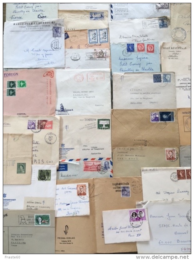 Lot De 50 Envelopes  Timbrées De Divers Pays   Années 50/60/70 - Autres - Europe