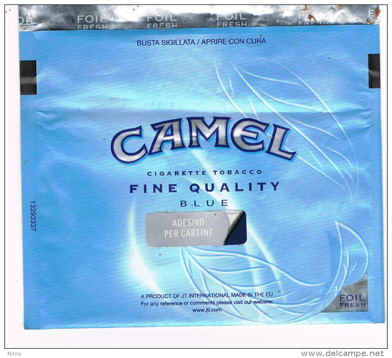 Italia-  Contenitore Vuoto Di Tabacco CAMEL Fine Quality Blue Con Bollo Monopolio Fiscale AS 392495973 Tabacchi Lavor - Boites à Tabac Vides