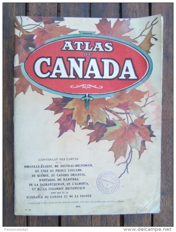 Atlas Du Canada Daté De 1912 - Geografia