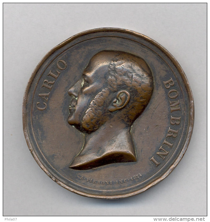 Italy - Carlo Bombrini, Medal From 1882. / 2 Scans - Andere & Zonder Classificatie