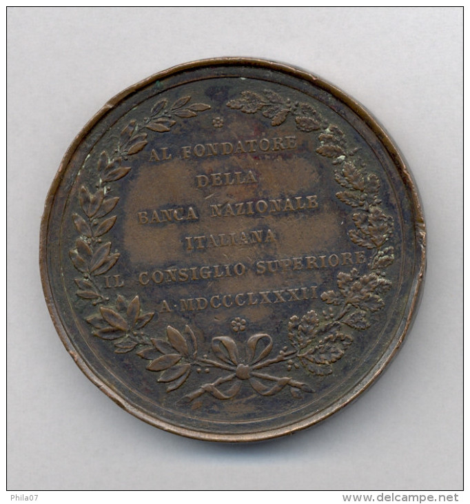 Italy - Carlo Bombrini, Medal From 1882. / 2 Scans - Autres & Non Classés