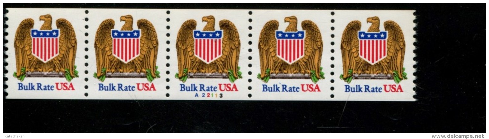 397857172 1991 (XX) SCOTT 2602 PCN A22113 POSTFRIS MINTNEVER HINGED - EAGLE AND SHIELD - Rollini (Numero Di Lastre)