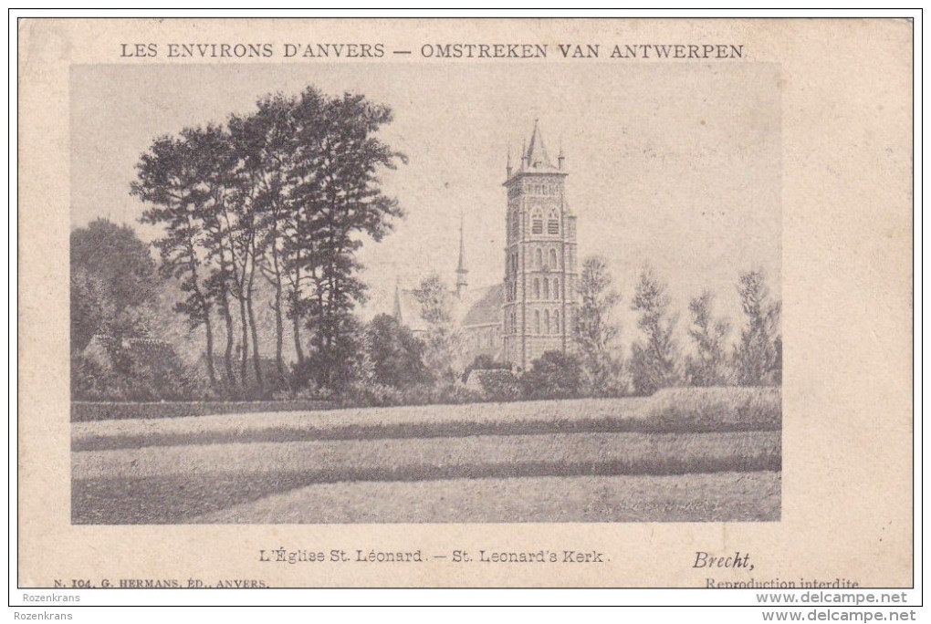 1911 Brecht L´Eglise St. Leonard St. Leonard´s Kerk Sint-Lenaarts Omstreken Antwerpen Tax Postzegel - Brecht